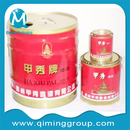 Round Tin Cans Small Tinplate Pails Tinplate Cans --Qiming Packaging