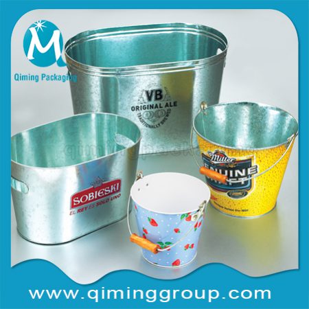 Round Tin Buckets Water Buckets Ice Buckets