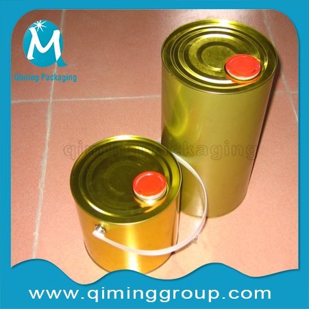 Round Tin Cans Small Tinplate Pails Tinplate Cans --Qiming Packaging