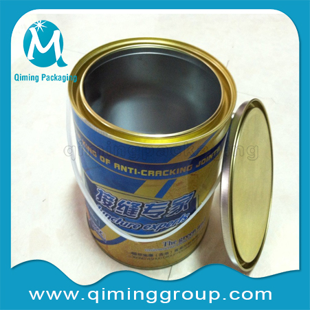 Round Tin Cans Small Tinplate Pails With Plastic Handle --Qiming Packaging