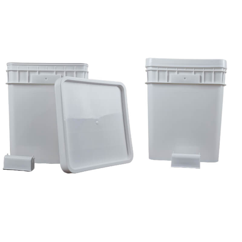 White  Square & Specialty Plastic Buckets Pails