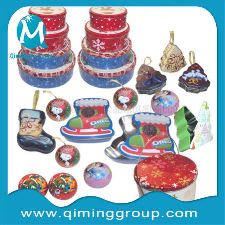 Christmas Gift Tin Boxes Gift Tin Cans Packaging -Qiming Packaging