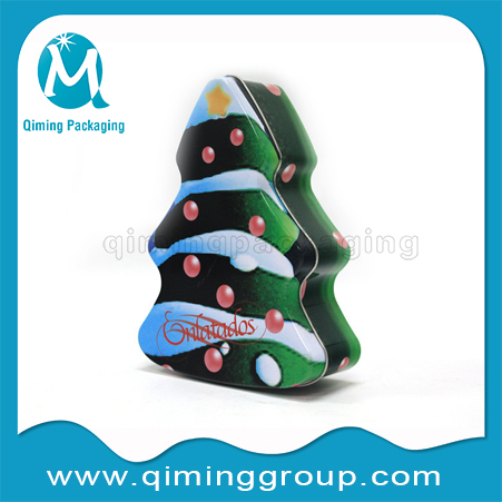 Christmas Tree Christmas Gift Tin Boxes -Qiming Packaging