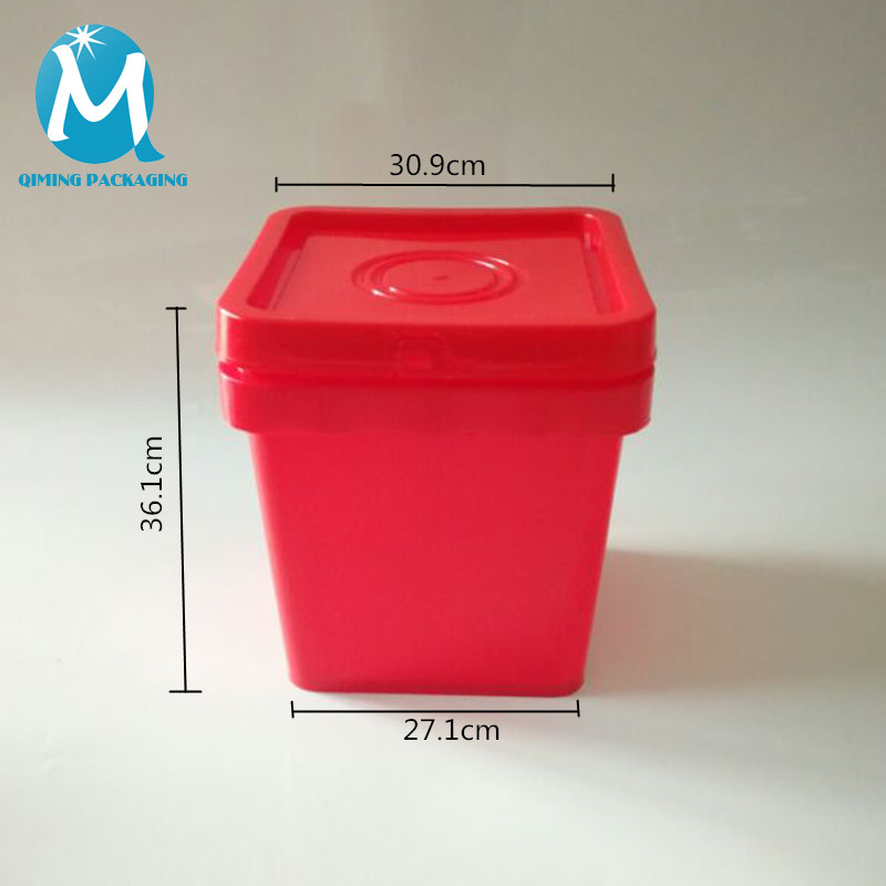 25L plastic square bucket pail