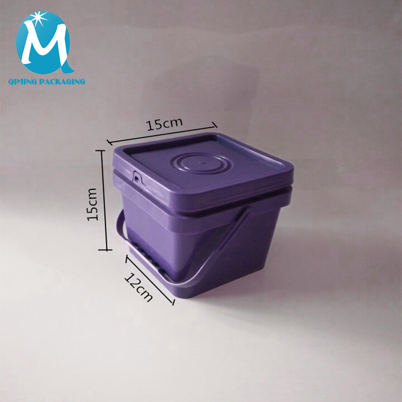 2L plastic square bucket