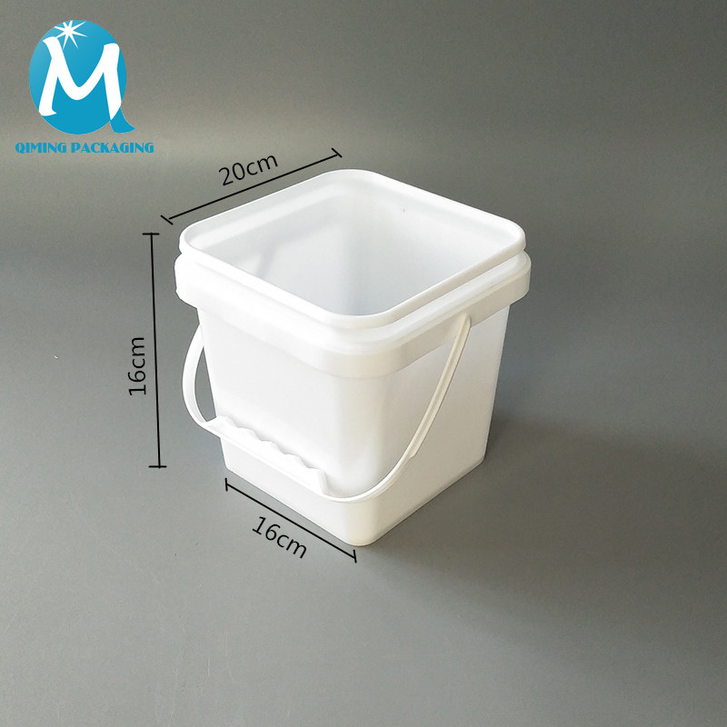 4L plastic square bucket