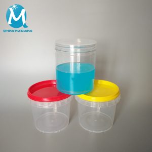 clear small pail round plastic buckets