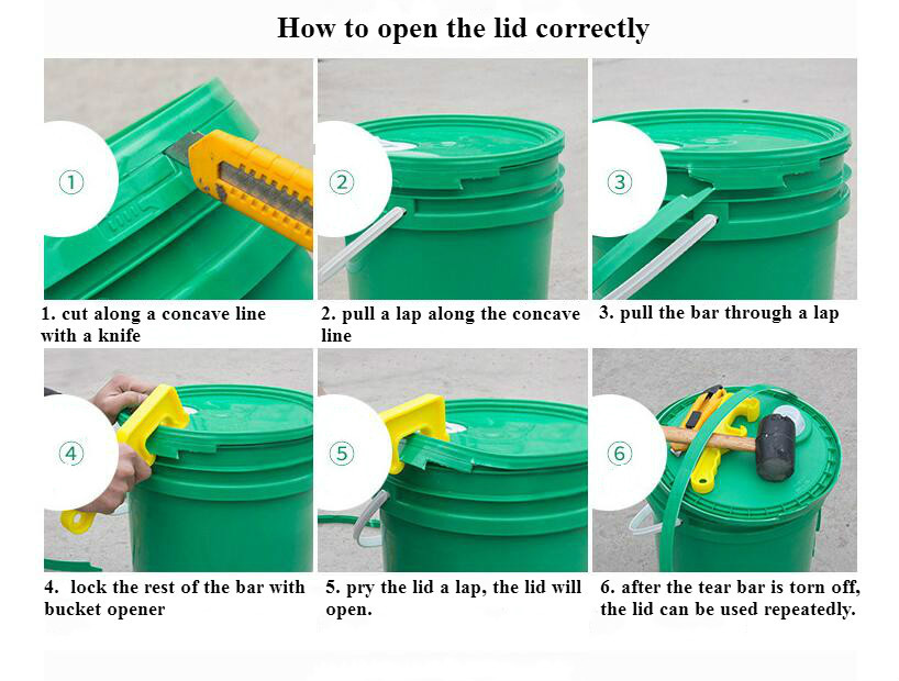 plastic cylindrical bucket 