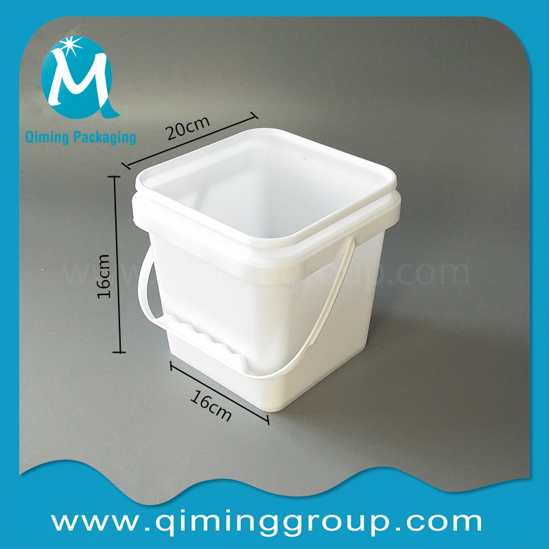 4L plastic square bucket