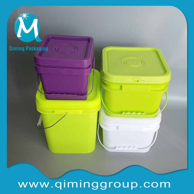 Square & Specialty Plastic Buckets Pails Qiming Packaging Lids Caps