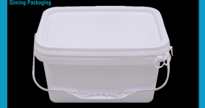 3 Gallon Food Grade Plastic Bucket With Lids, Rectangular