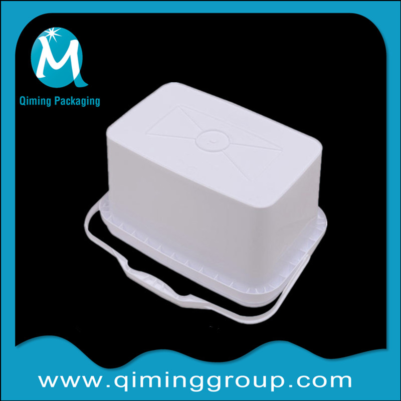Rectangular plastic buckets 4 qiming packaging lids caps bungs cans