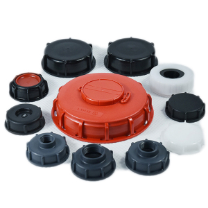 qiming packaging 1000 L IBC lids covers adpters vlave caps