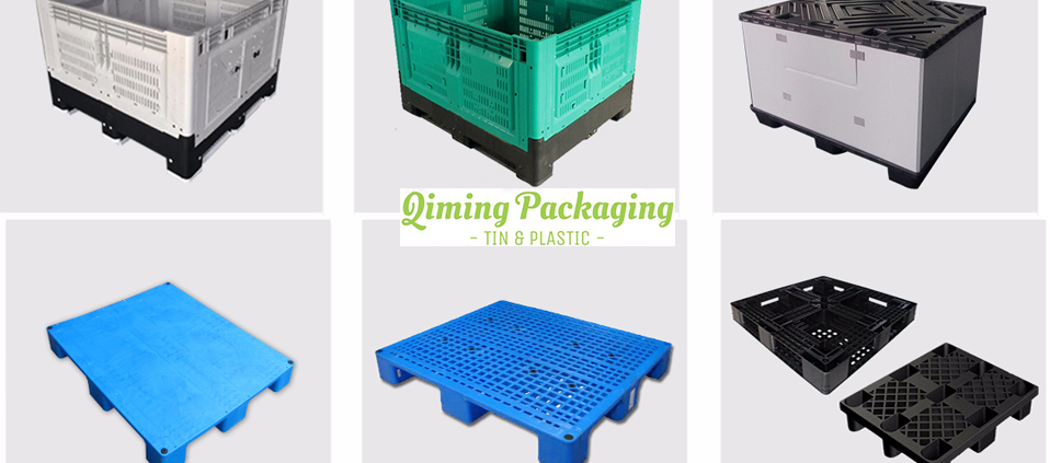 vented foldable plastic pallet box