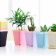 desktop plastic square flower pots