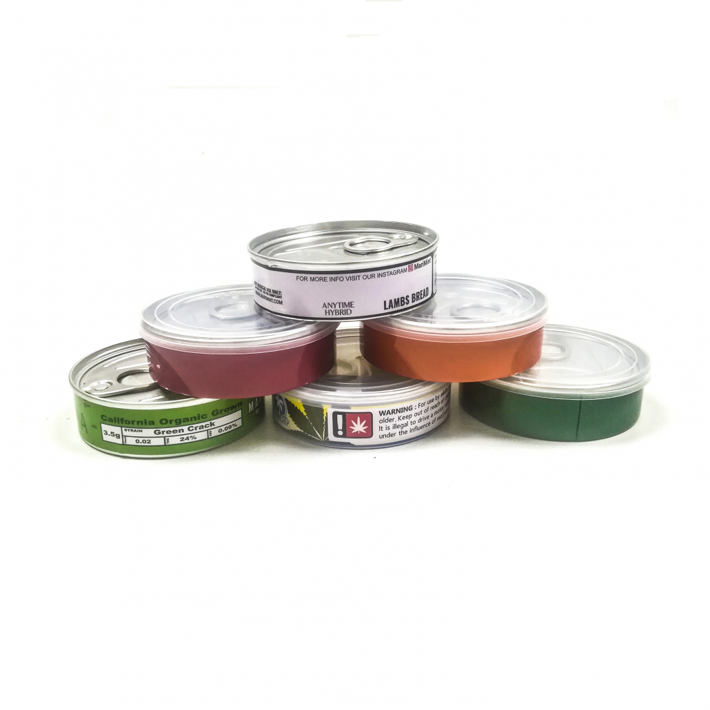 colorful pressitin tin cans packaging dried flowers