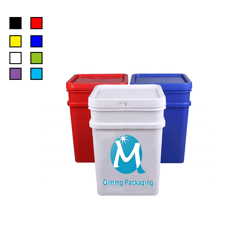 square plastic buckets pails with lids and handles for sale