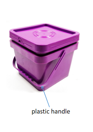 square plastic buckets with lids for sale