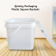 square plastic buckets pails for sale