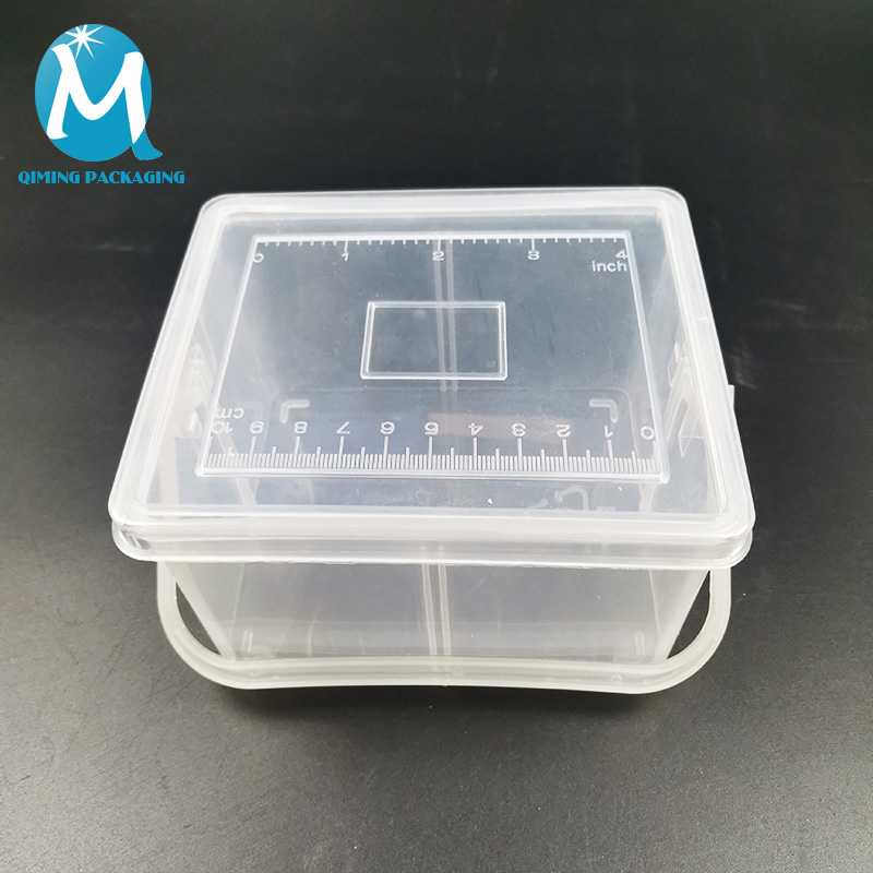 clear plastic rectangular bucket