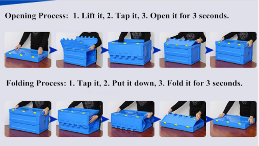 collapsible plastic storage boxes