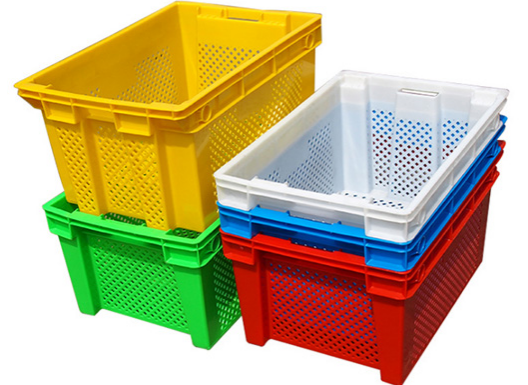 Plastic turnover basket