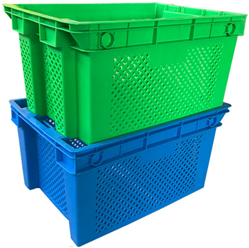 Plastic turnover basket