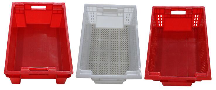 180° stackable and nestable Plastic turnover basket