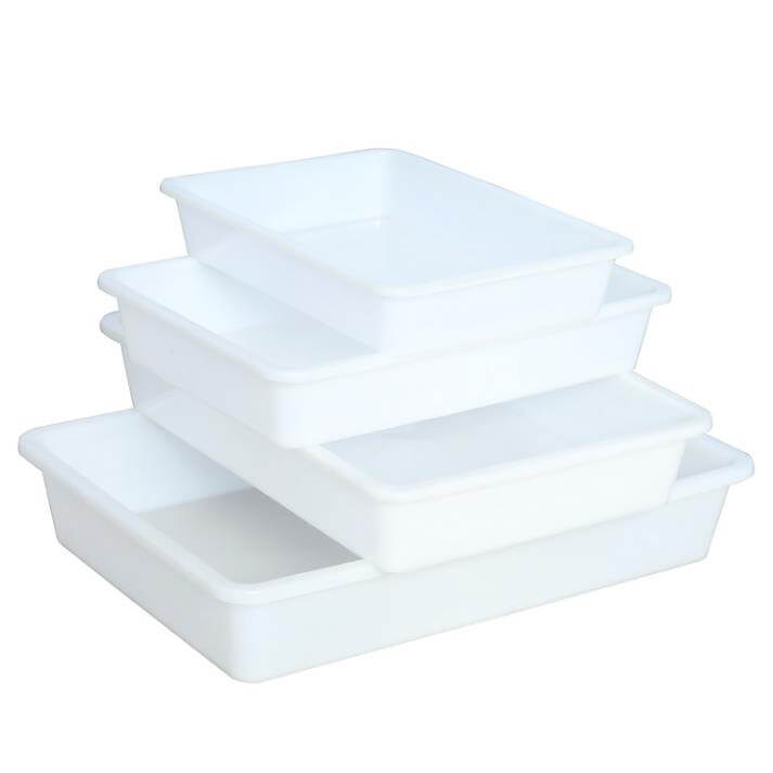 plastic storage trays