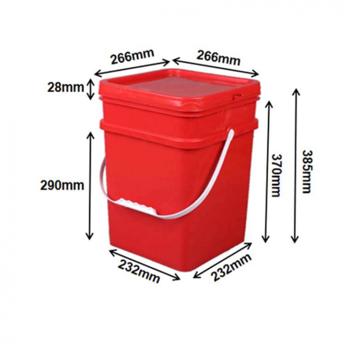 square buckets (20L) Qiming Packaging Lids Caps Bungs,Cans Pails