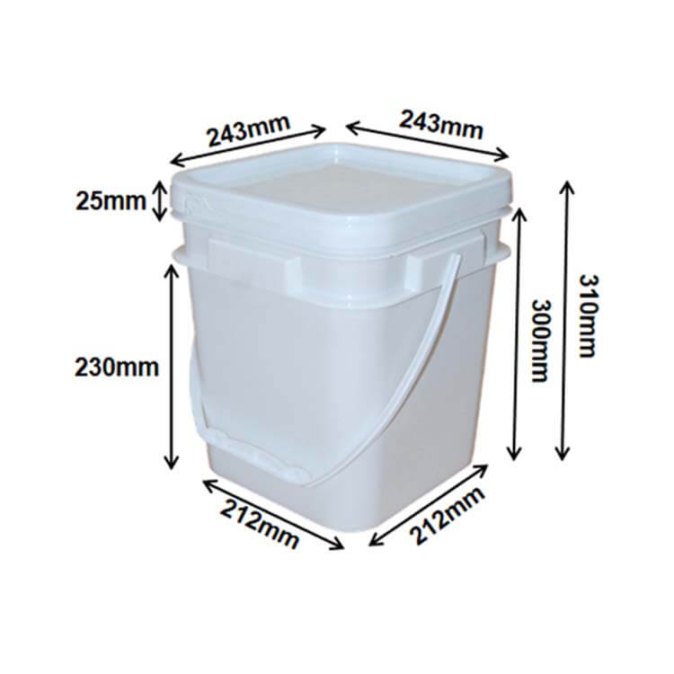 square buckets 12L