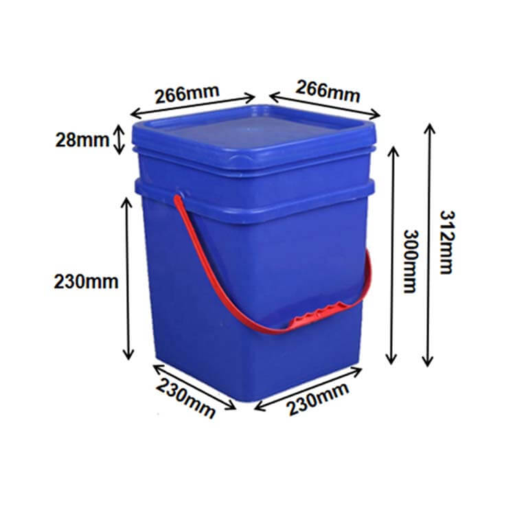 square buckets 15L