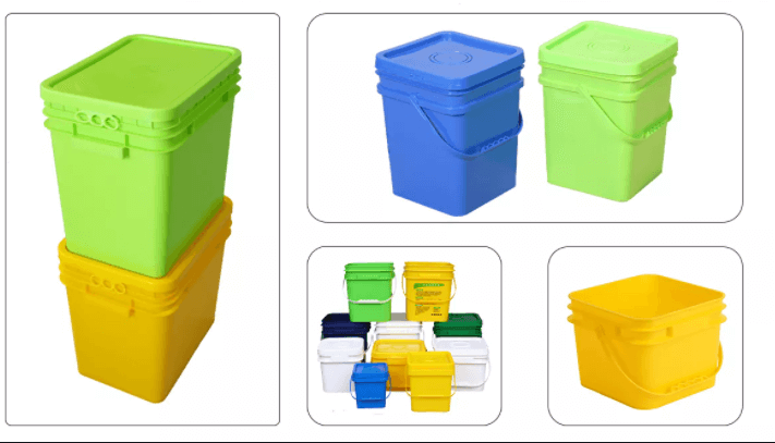 Square Plastic Buckets factory custom food grate pet food