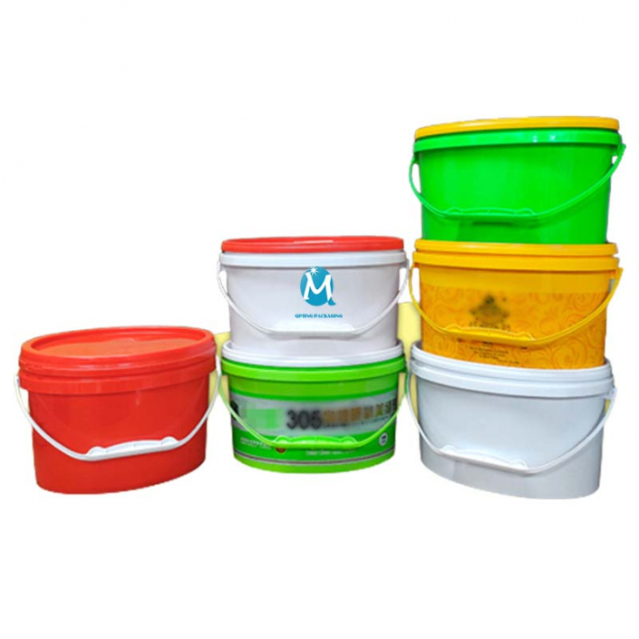 Oval Bucket Plastic With Handle Lids Free Sample