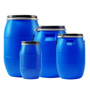 blue plastic drums plastic barrels