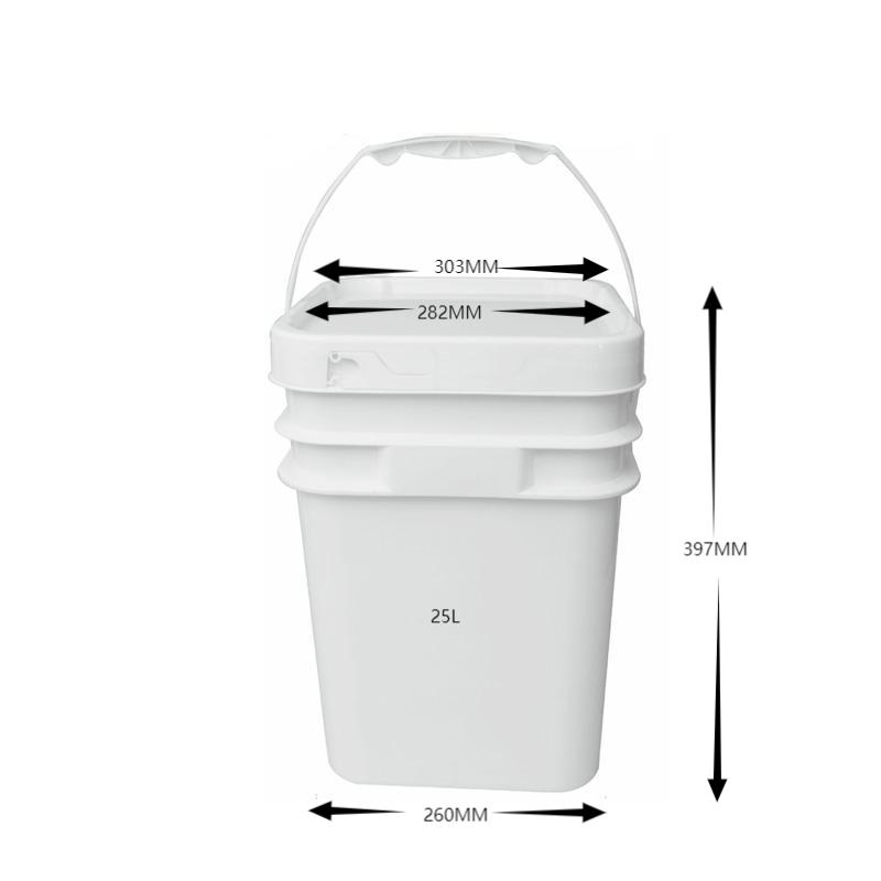 25L plastic square buckets pails qiming packaging (2)