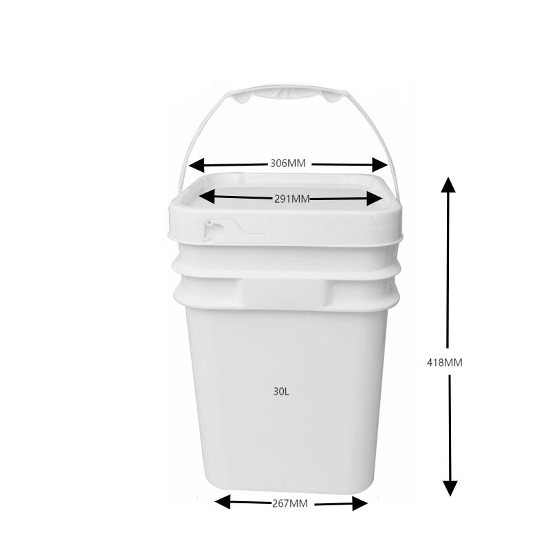 30L plastic square buckets pails qiming packaging (3)