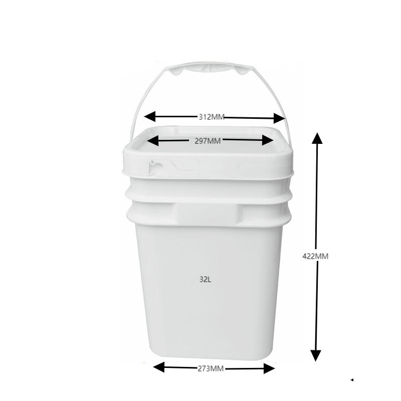 32L 33L plastic square buckets pails qiming packaging (4)