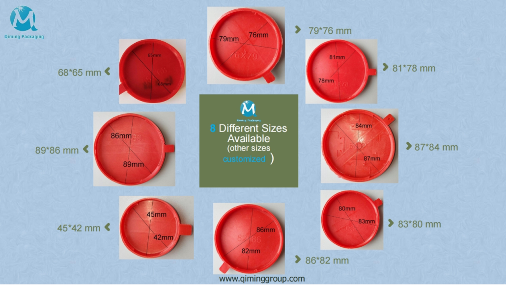 8 sizes drum cap seals Qiming Pacakging Group