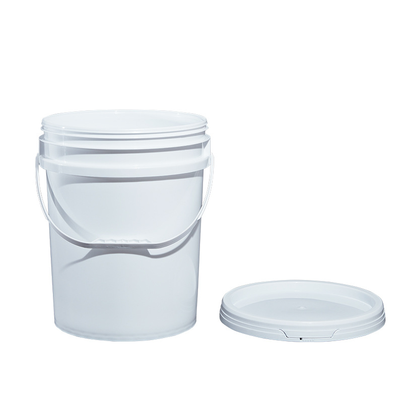 Chemical thickened round plastic buckets with sealed lid for coating painting