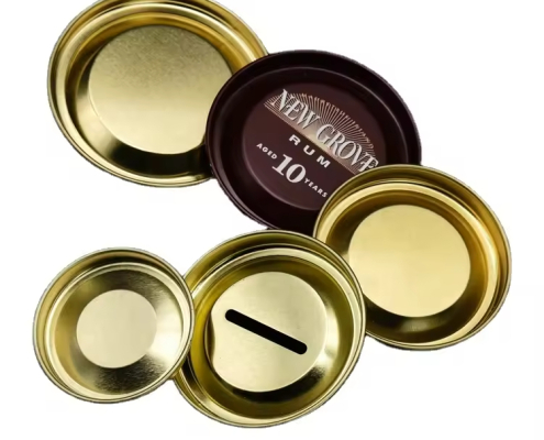 Top Metal Lid Cap Plug Tinplate Can Cover for Paper Tube